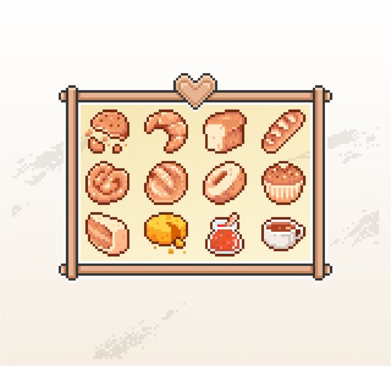 Twitch訂閱者徽章及小奇點徽章/忠誠徽章/像素風/麵包糕點/烘培 - Logo 設計/圖案設計 - 其他材質 