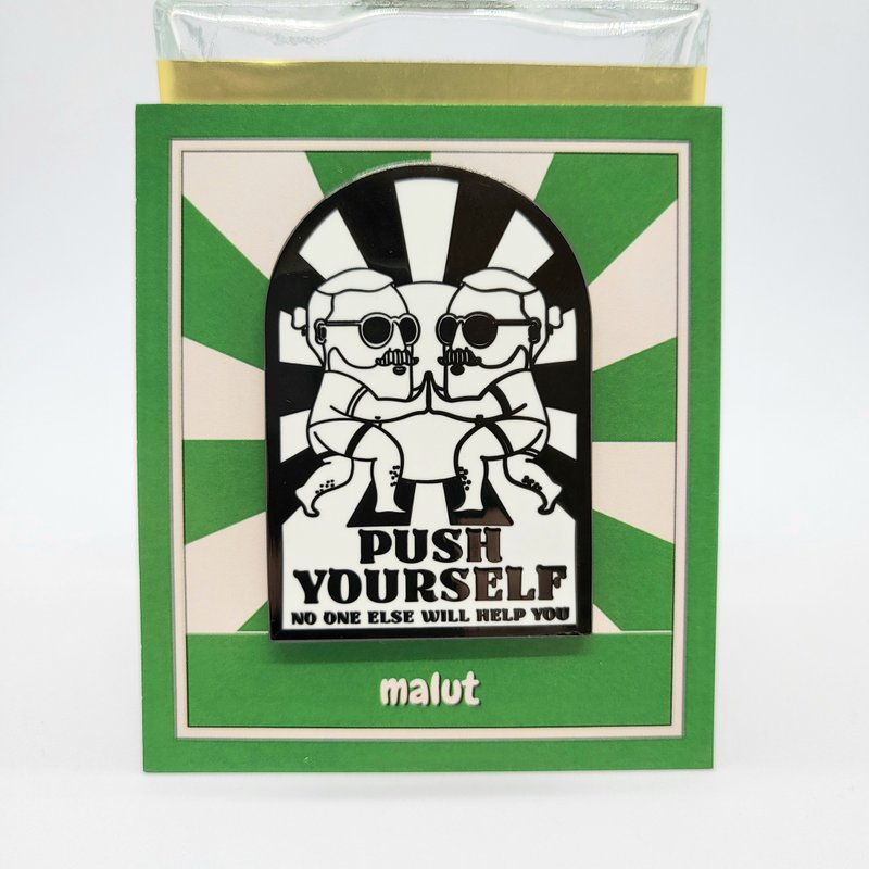 突破自己 | 琺瑯別針 | malut - 耳環/耳夾/耳骨夾 - 其他金屬 