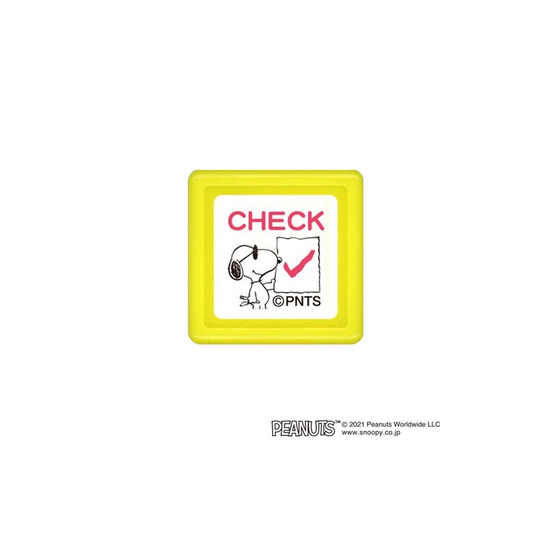 【KODOMO NO KAO】Snoopy soaking seal E CHECK - Stamps & Stamp Pads - Plastic Red