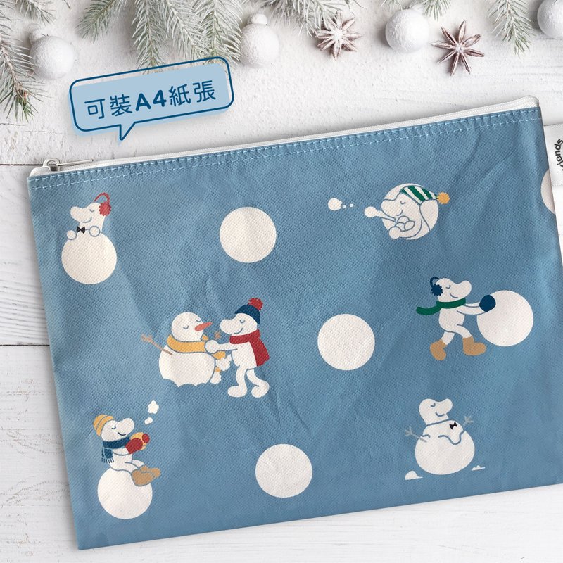 cama Beano & Friends 萬用收納袋(大)_雪球 - 化妝包/收納袋 - 其他材質 藍色