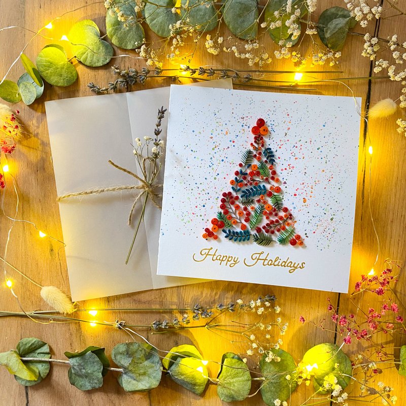 Greeting Card - Christmas Card - Happy Holidays - 卡片/明信片 - 紙 多色