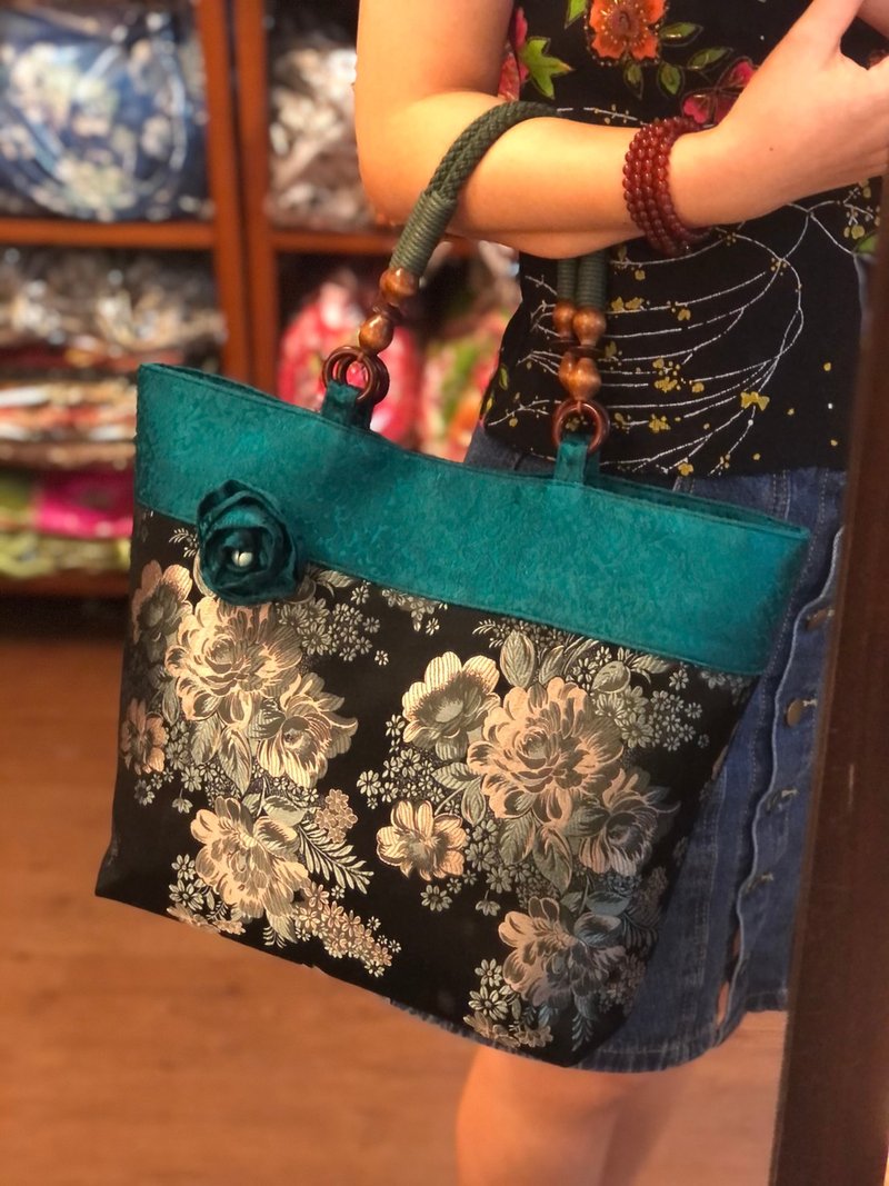 虞美人精緻Tote 包 - 手提包/手提袋 - 絲．絹 多色