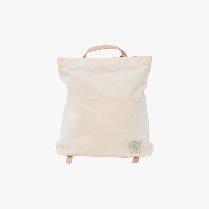 Traveller Basic Backpack: Ivory - กระเป๋าถือ - ผ้าฝ้าย/ผ้าลินิน 