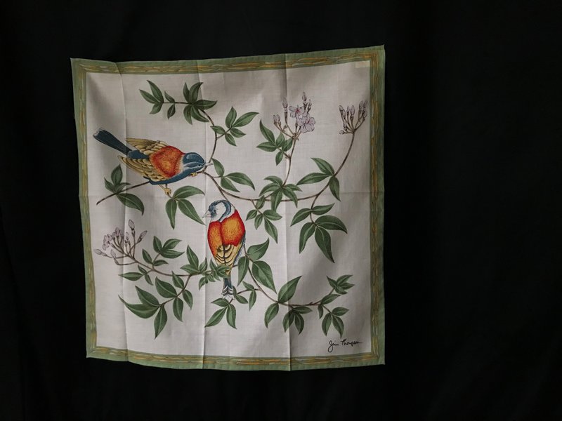 Jim Thompson老品方巾/ 手帕 - 絲巾 - 絲．絹 