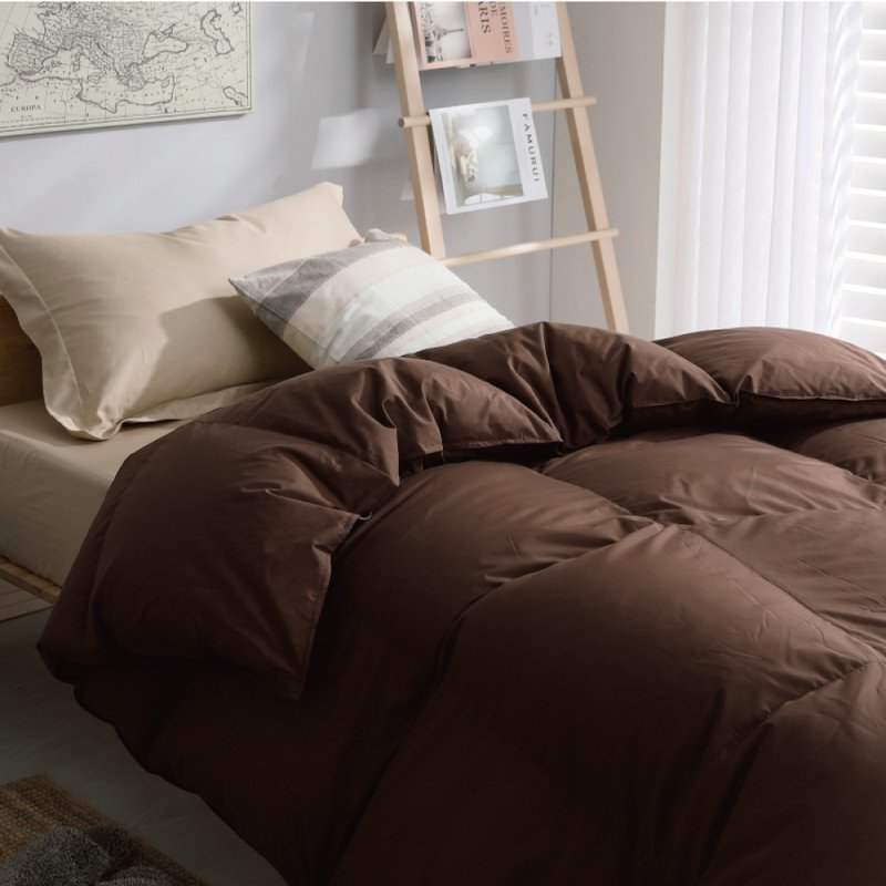 Single/Dongyue duvet/good storage, machine washable, no need for quilt cover, super warm - simple Brown - ผ้าห่ม - ขนของสัตว์ปีก 