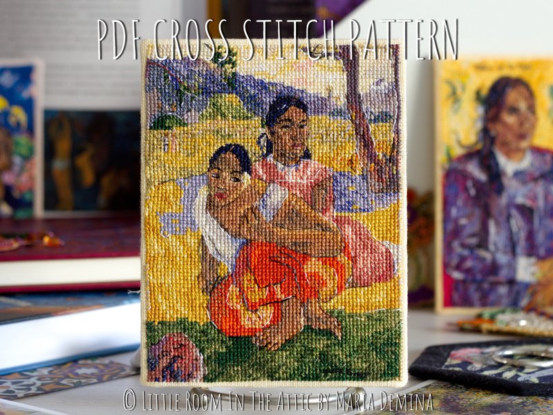When Will You Marry? - Paul Gauguin - PDF cross stitch pattern 十字绣 - 手工藝教學/工具書 - 其他材質 