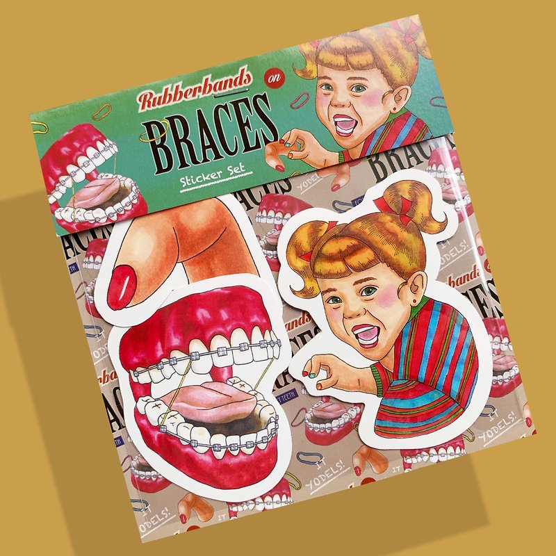 Playing with Braces - Sticker Set - Stickers - Paper Green
