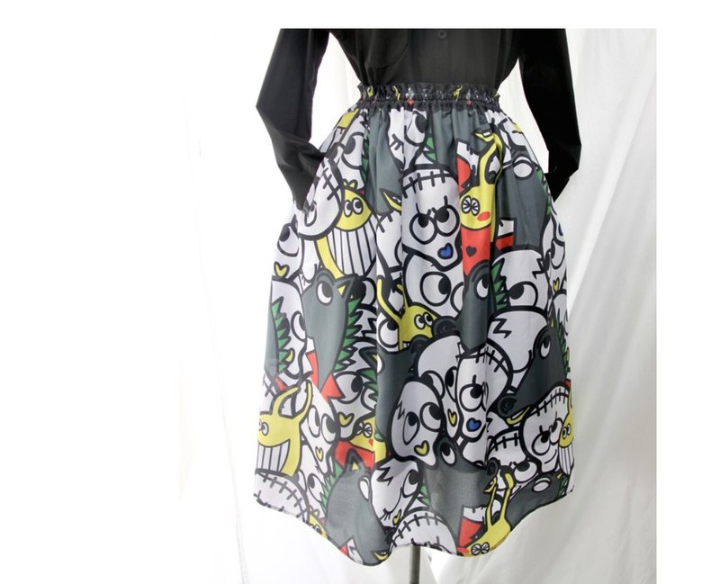 tenbo all star skirt - กระโปรง - เส้นใยสังเคราะห์ หลากหลายสี