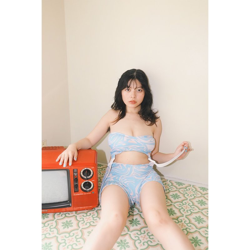 tumbuddy overalls (blue) - 女泳衣/比基尼 - 其他人造纖維 藍色