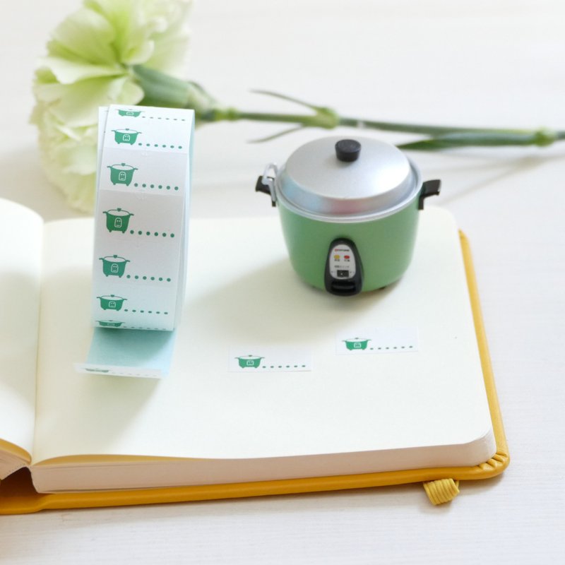 Hand labeler sticker Taiwanese electric rice cooker (no punch holes) - สติกเกอร์ - กระดาษ สีเขียว