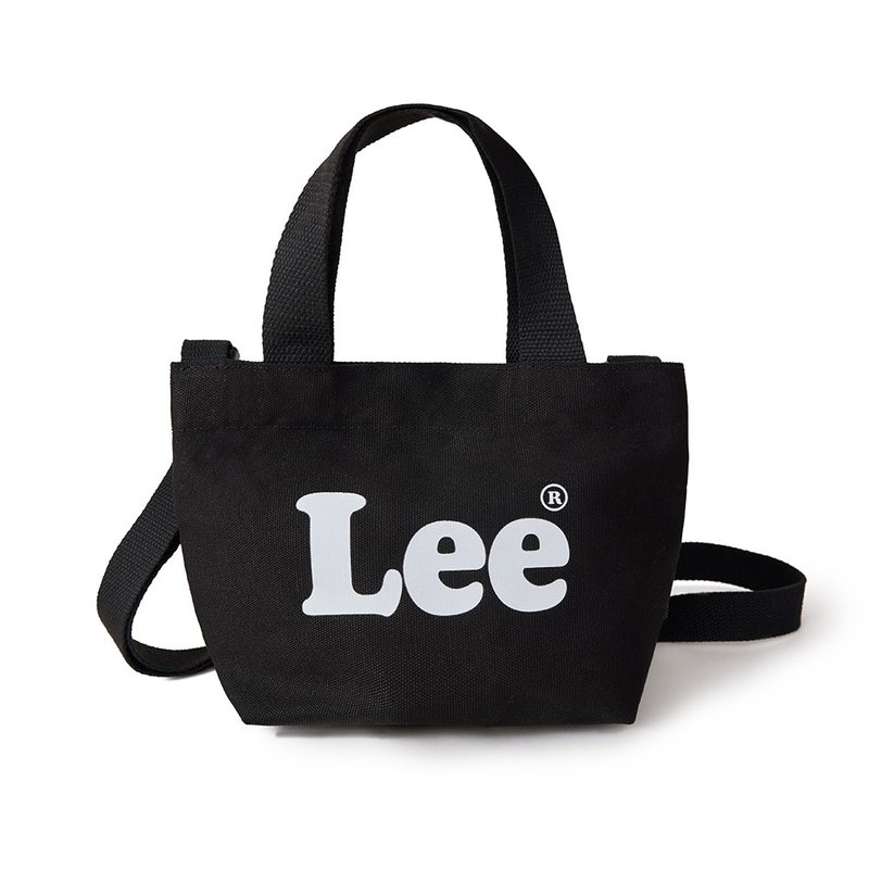 Lee 小LOGO迷你手提包 黑色 - 手提包/手提袋 - 棉．麻 黑色