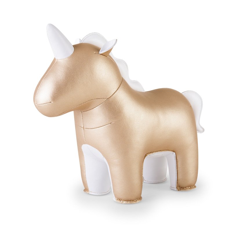 Zuny - Unicorn Nico 獨角獸造型動物書擋 - 擺飾/家飾品 - 人造皮革 多色