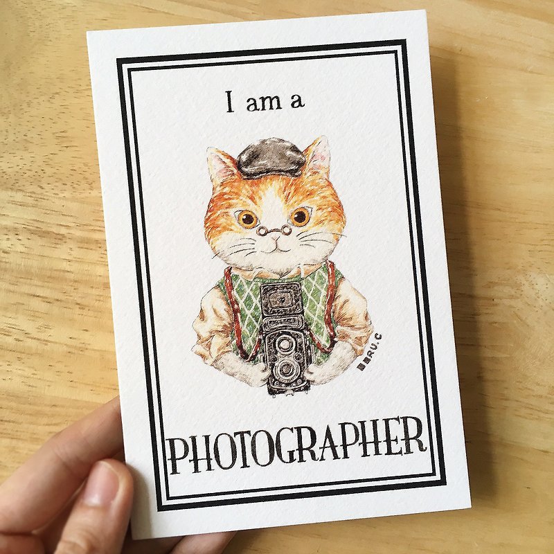 我的志願: 貓貓攝影師 明信片 - 卡片/明信片 - 紙 多色