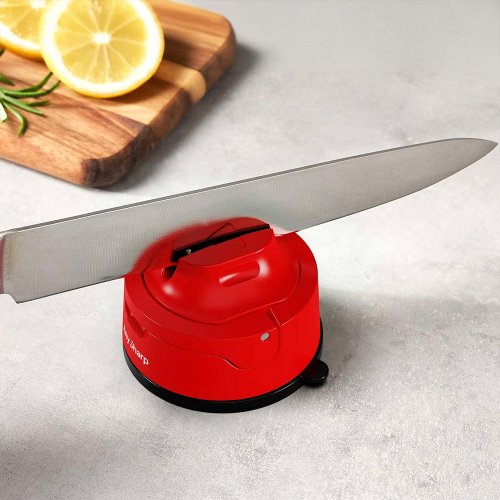 AnySharp 臺灣總代理（城市綠洲） AnySharp 可集屑吸盤磨刀器【紅色】EVO
