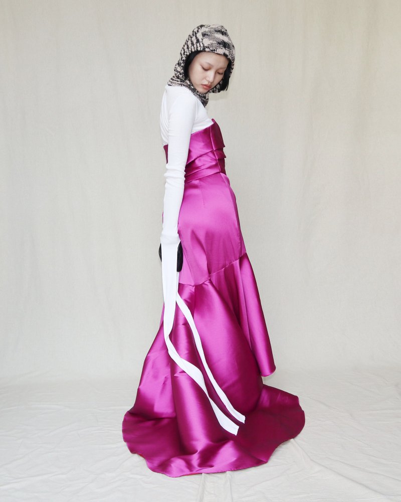 南瓜Vintage。MARCHESA NOTTE 粉色 平口 魚尾 禮服 - 洋裝/連身裙 - 其他人造纖維 