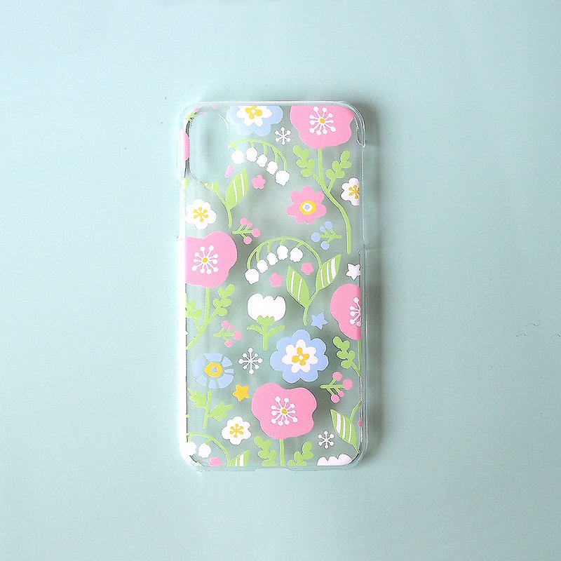 Clear android phone case - Spring Pastel Flowers - - Phone Cases - Plastic Transparent