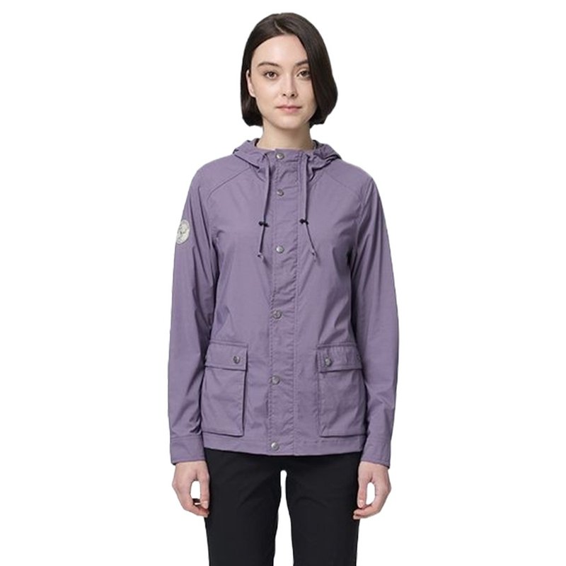 [Wildland] Anti-splash and anti-UV functional hooded jacket for women 0B21901-114 gray purple - Women's Casual & Functional Jackets - Polyester Purple