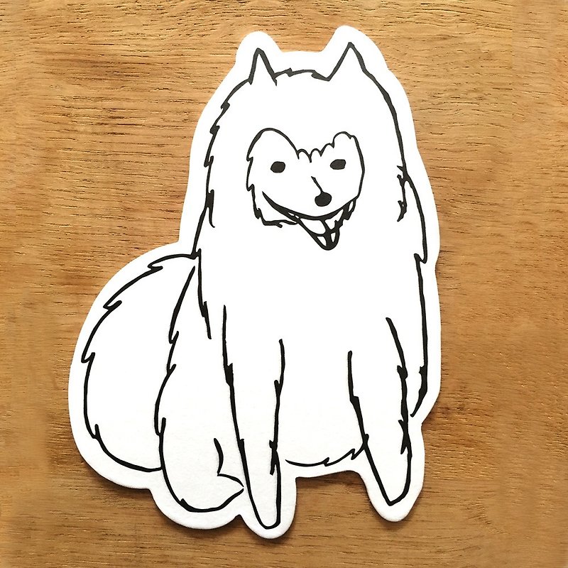 I am a treasure dog coaster postcard (huskies) - การ์ด/โปสการ์ด - กระดาษ ขาว