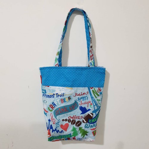 Helen's Patchwork 咖啡城市日式手提袋