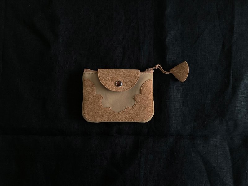 temple coin purse ( camel ) - 零錢包/小錢包 - 聚酯纖維 咖啡色