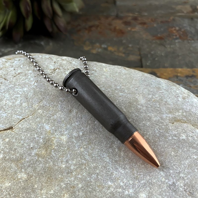 Bullet Designs AK47 Rifle Bullet Necklace/Metal Retro Style Trendy Trendy Brand Necklace - Necklaces - Other Metals 