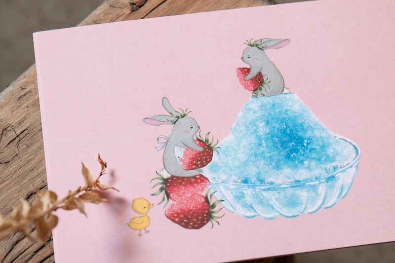 莓好時光 刨冰かき氷 / 明信片 - 心意卡/卡片 - 紙 