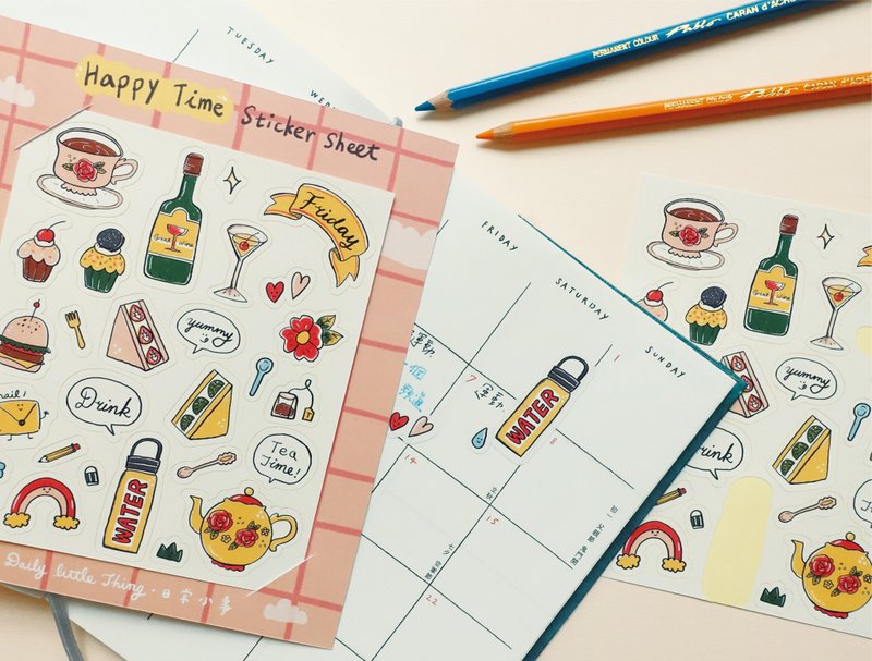 Daily Little Thing | Happy Time Sticker Sheet - Stickers - Paper 