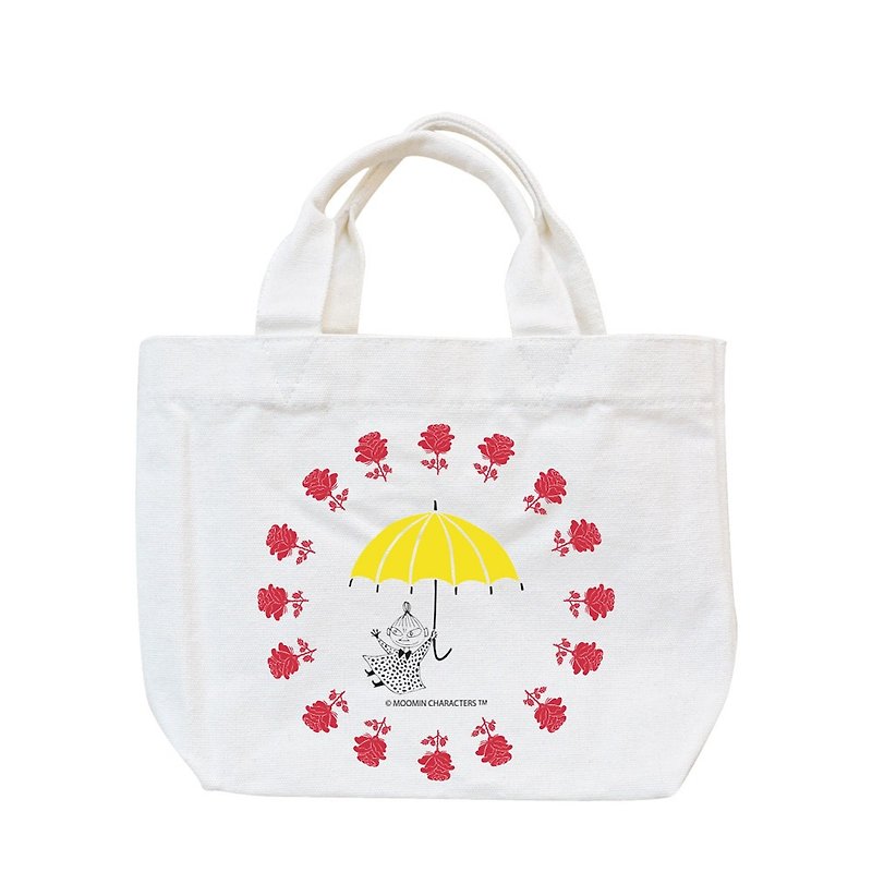 Authorized by Moomin-Small Tote Bag [Mebo and Little Dot], AE08 - กระเป๋าถือ - ผ้าฝ้าย/ผ้าลินิน สีแดง