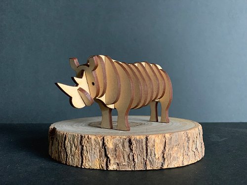 EYEDESIGN看見設計 3D立體動物拼圖 犀牛Rhinoceros
