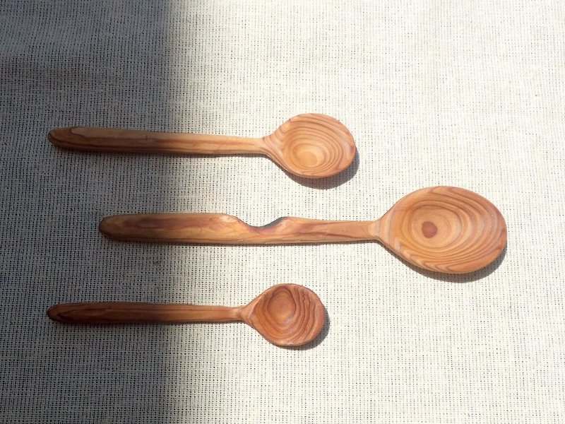 「三匹のくま」スプーン(小) - 餐具/刀叉湯匙 - 木頭 咖啡色