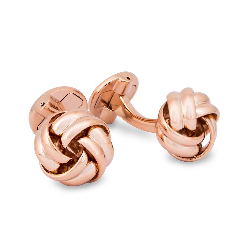 Gordian Knot Cufflinks in Rose Gold - Cuff Links - Other Metals Gold
