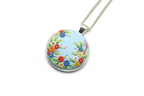 KittenUmka Floral Necklace Flower Pendant Blossom Necklace Romantic Jewelry Gift For Sister