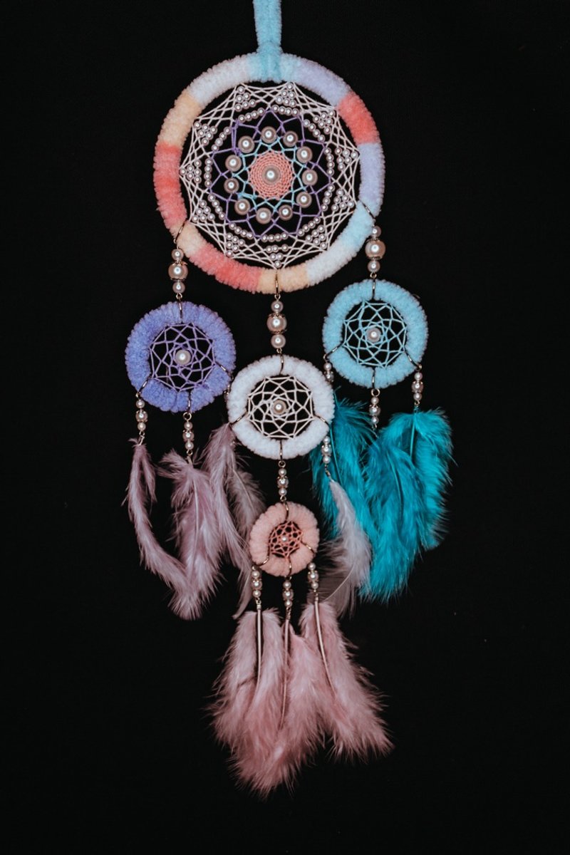 純手工捕夢網 Handmade Dreamcatcher－【粉彩綿羊】 - 擺飾/家飾品 - 其他材質 白色