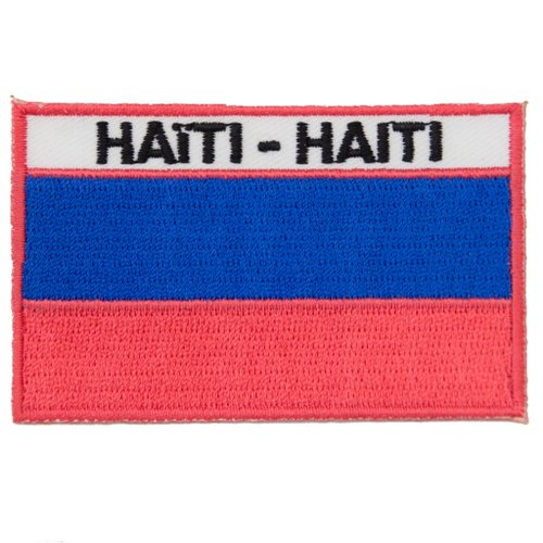 A-ONE 海地 Flag Patch補丁貼 背膠肩章 布藝刺繡章 熨斗臂章 電繡布標