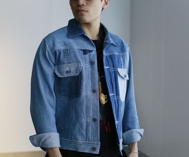 Denim Crazy Patchwork Jacket - Shop First Edition Design Men's Coats &  Jackets - Pinkoi