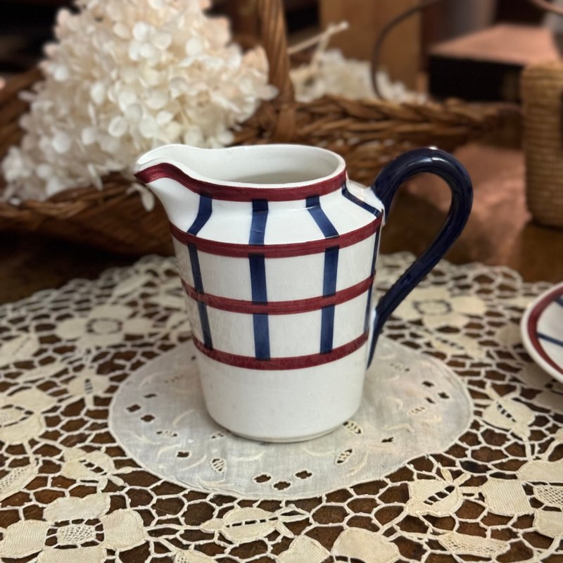 50463-迷人法國古董HBCM 奶壺Béarn系列 - 茶壺/茶杯/茶具 - 瓷 