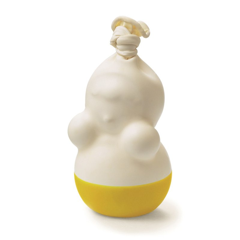 日本製 職人紓壓療癒小物玩偶-相撲娃娃 (白黃) - 擺飾/家飾品 - 橡膠 多色