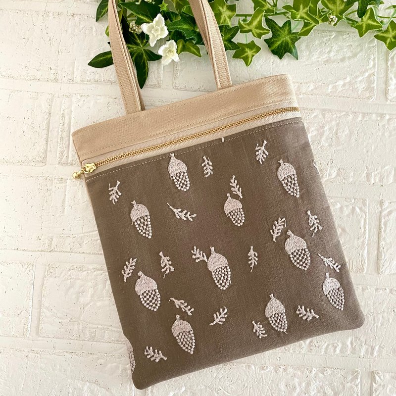 ミナペルホネン　どんぐり　ミニバッグ　 minaperhonen - 手提包/手提袋 - 棉．麻 