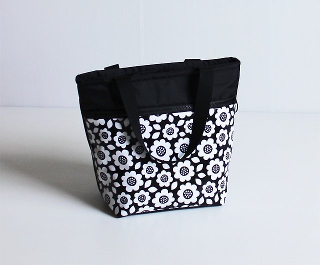 Lunch Bag White Flowers