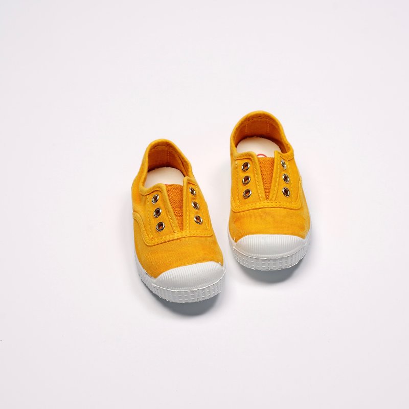 西班牙國民帆布鞋 CIENTA 70777 64 芥末黃 洗舊布料 童鞋 - 童裝鞋 - 棉．麻 橘色