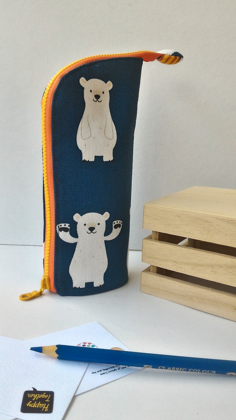 Hello Bear Upright Pencil Case--Exchanging Gifts on Graduates' Day - Pencil Cases - Cotton & Hemp 