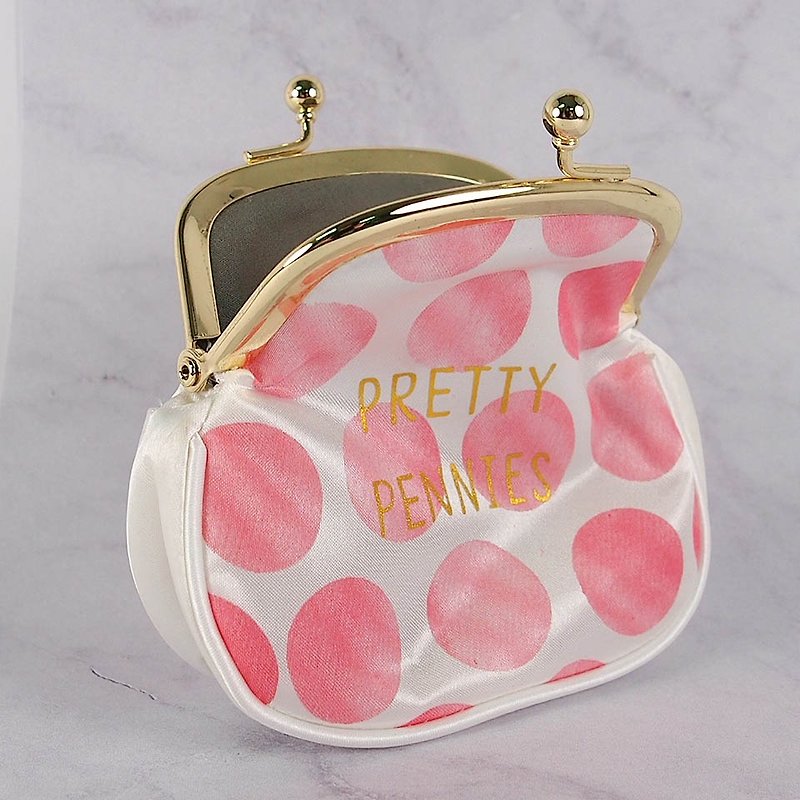 Pretty Witty kind words of wisdom buttoned nice pink dot purse - Coin Purses - Other Metals Pink