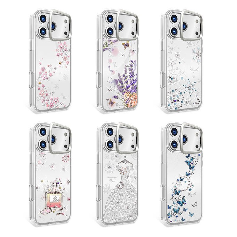 apbs iPhone 17/16 軍規防摔隱形立架水晶彩鑽手機殼-多圖可選6 - 手機殼/手機套 - 其他材質 多色
