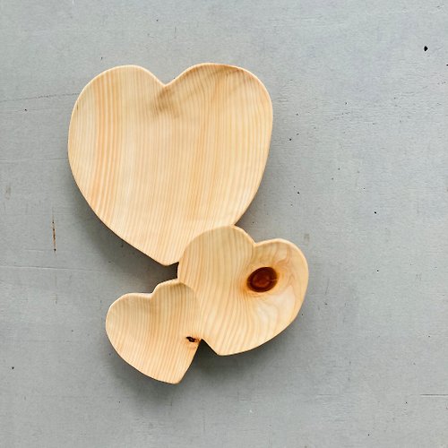 刻刻 日本檜木愛心盤－彼此相愛
