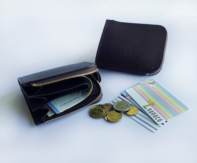 Chic Brown half wallet (using Italian leather maine) Selectable