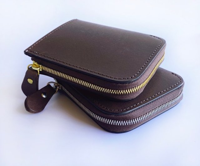 Chic Brown half wallet (using Italian leather maine) Selectable