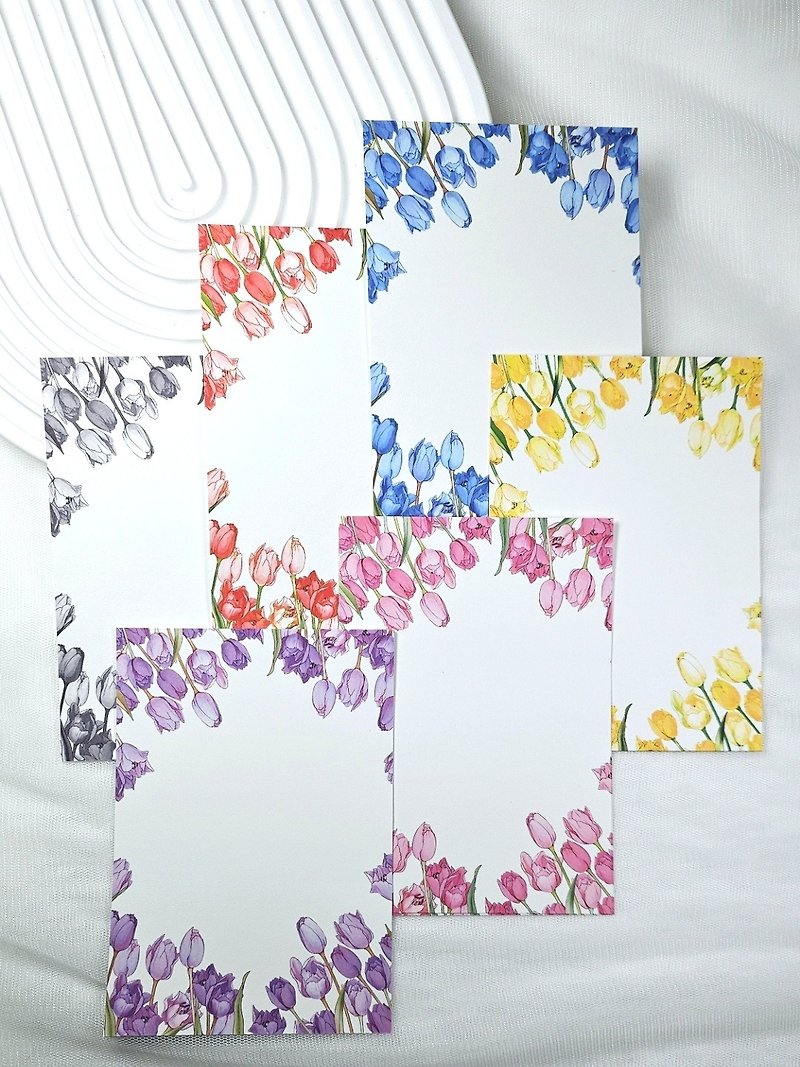 Tulip top and bottom background paper - 月曆/年曆/日曆 - 紙 多色