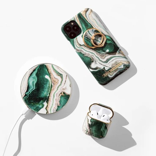 iDeal of Sweden 臺灣 AirPods 3 / AirPods Pro 1/2北歐時尚耳機保護殼-金色翡翠大理石