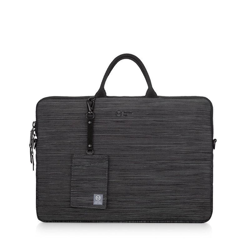 Waterproof lightweight wear-resistant certificate set Clip 13.3 吋 commute lightweight side backpack - gentleman black - Laptop Bags - Waterproof Material Black