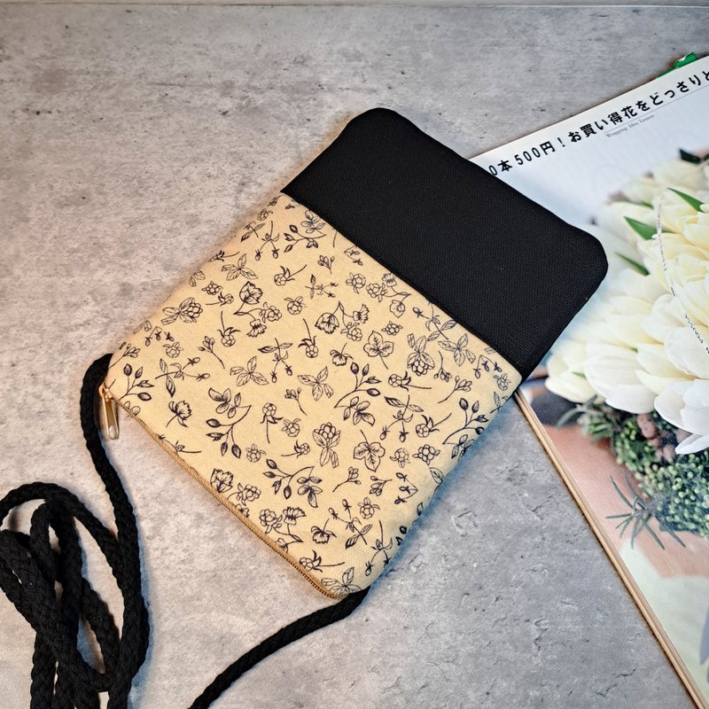 電話包/肩背包/鈄背包/手機袋 ~ (PB-022) RS - 側背包/斜背包 - 棉．麻 黑色